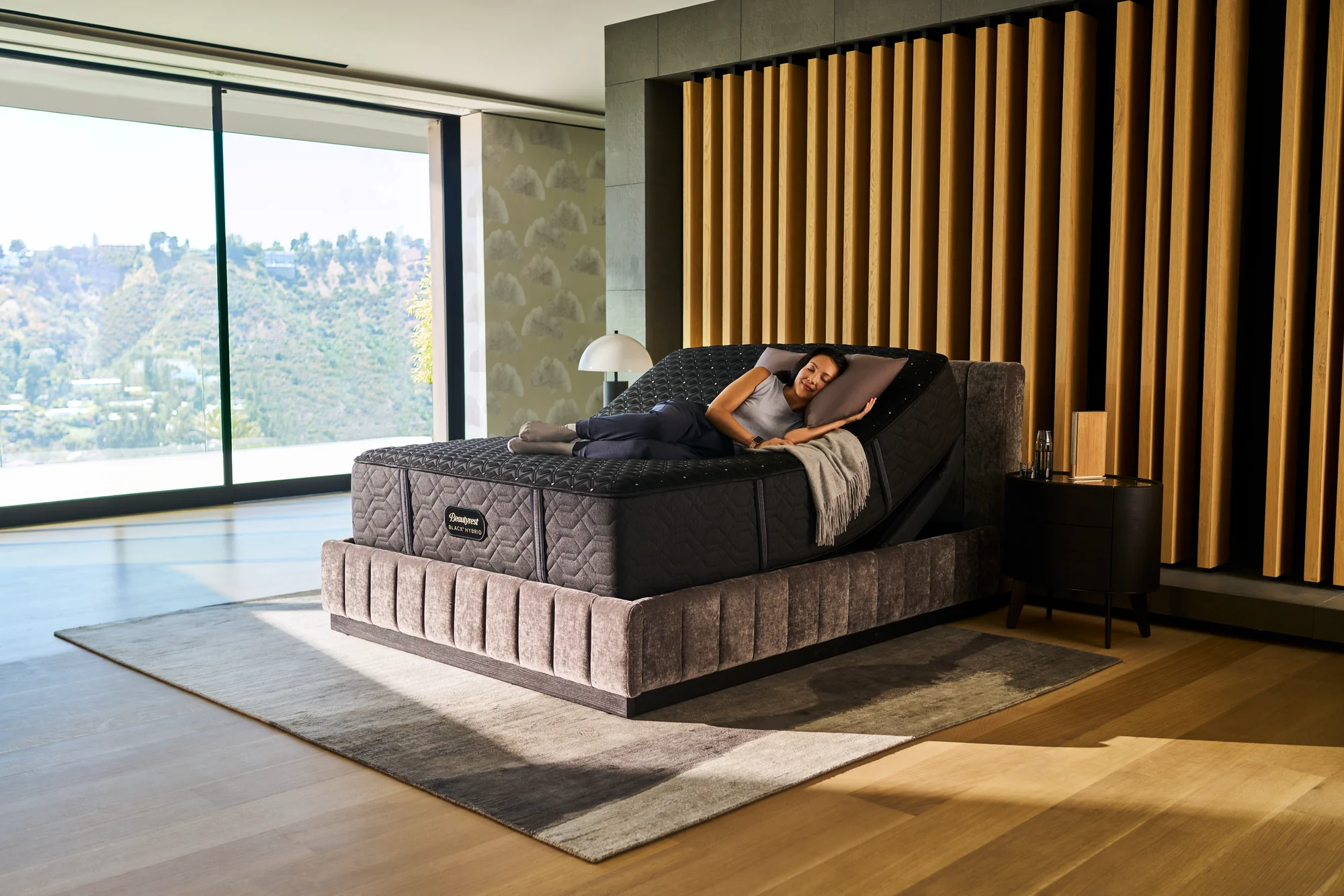 Beautyrest Black Hybrid on adjustable base
